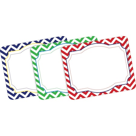 Barker Creek Nautical Chevron Name Tags/Self-Adhesive Labels, Multi-Design Set, 45/Pack 1524